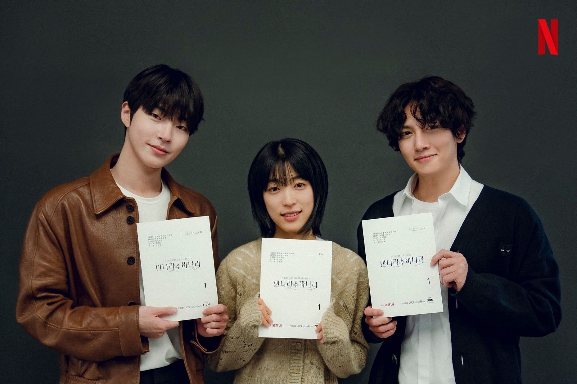 K-drama stars Hwang In-youp, Choi Sung-eun, and Ji Chang-wook (Image via Twitter/Netflix/@gingertorte)