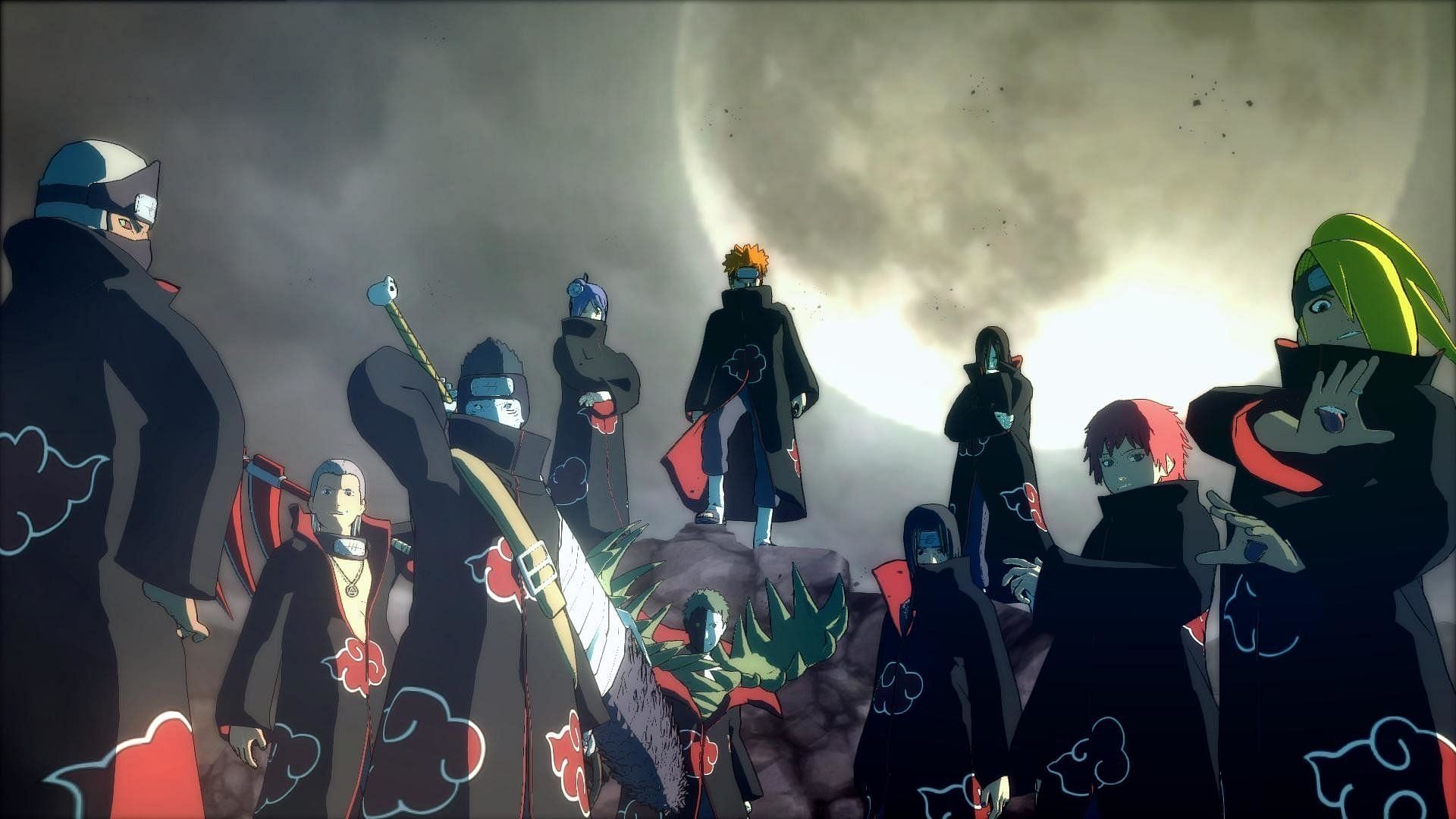 Akatsuki in their team attack animation in Naruto: Ultimate Ninja Storm 4 (Image via CyberConnect2)