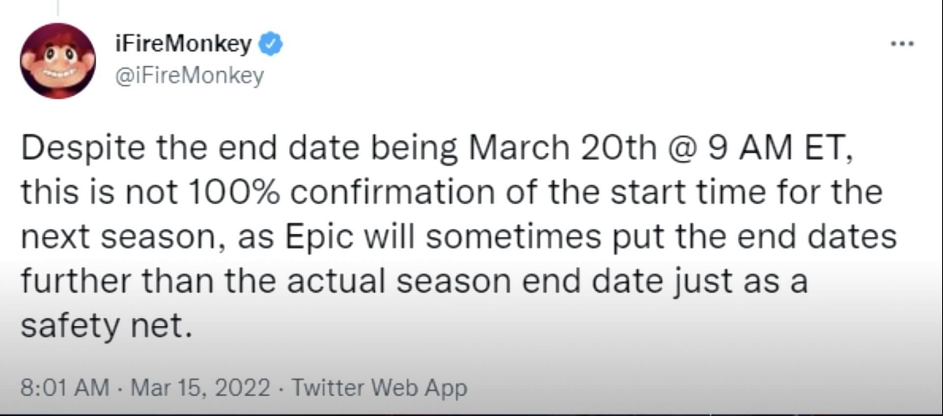 The end date doesn&#039;t imply a delay (Image via iFireMonkey on Twitter, Tabor Hill on YouTube)