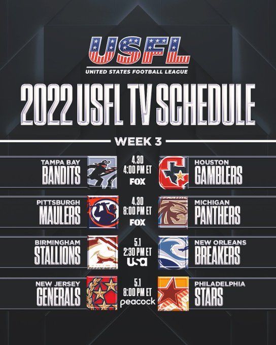 USFL announces regular-season schedule