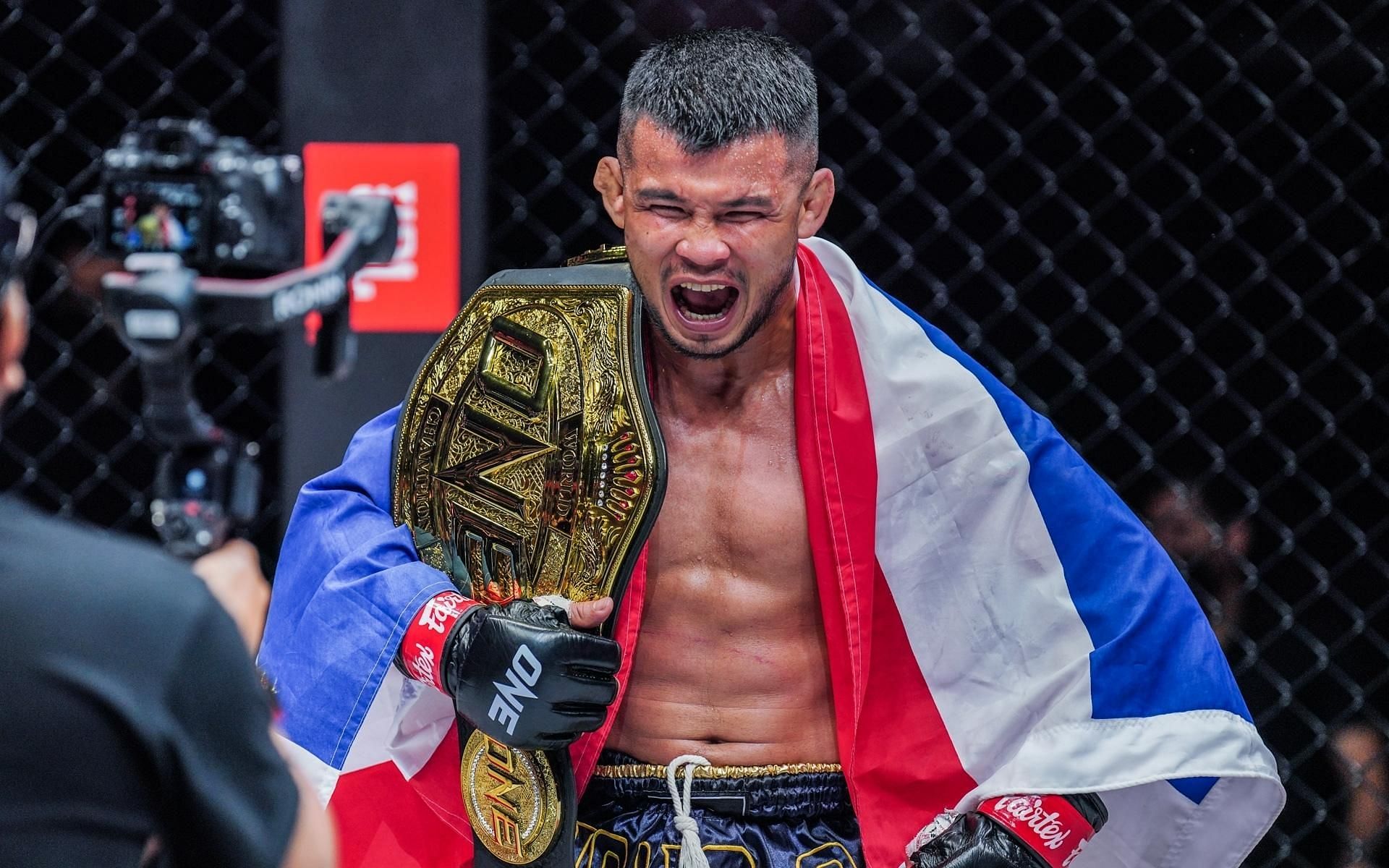ONE bantamweight Muay Thai champion Nong-O Gaiyanghadao is open to mixed-rules bouts in the future. [Image courtesy of ONE Championship]