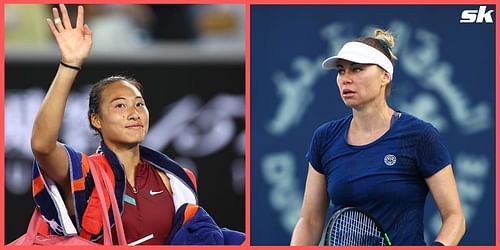 Qinwen Zheng (L) & Vera Zvonareva