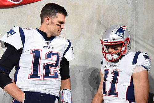 Tom Brady and Julain Edelman on the New England Patriots