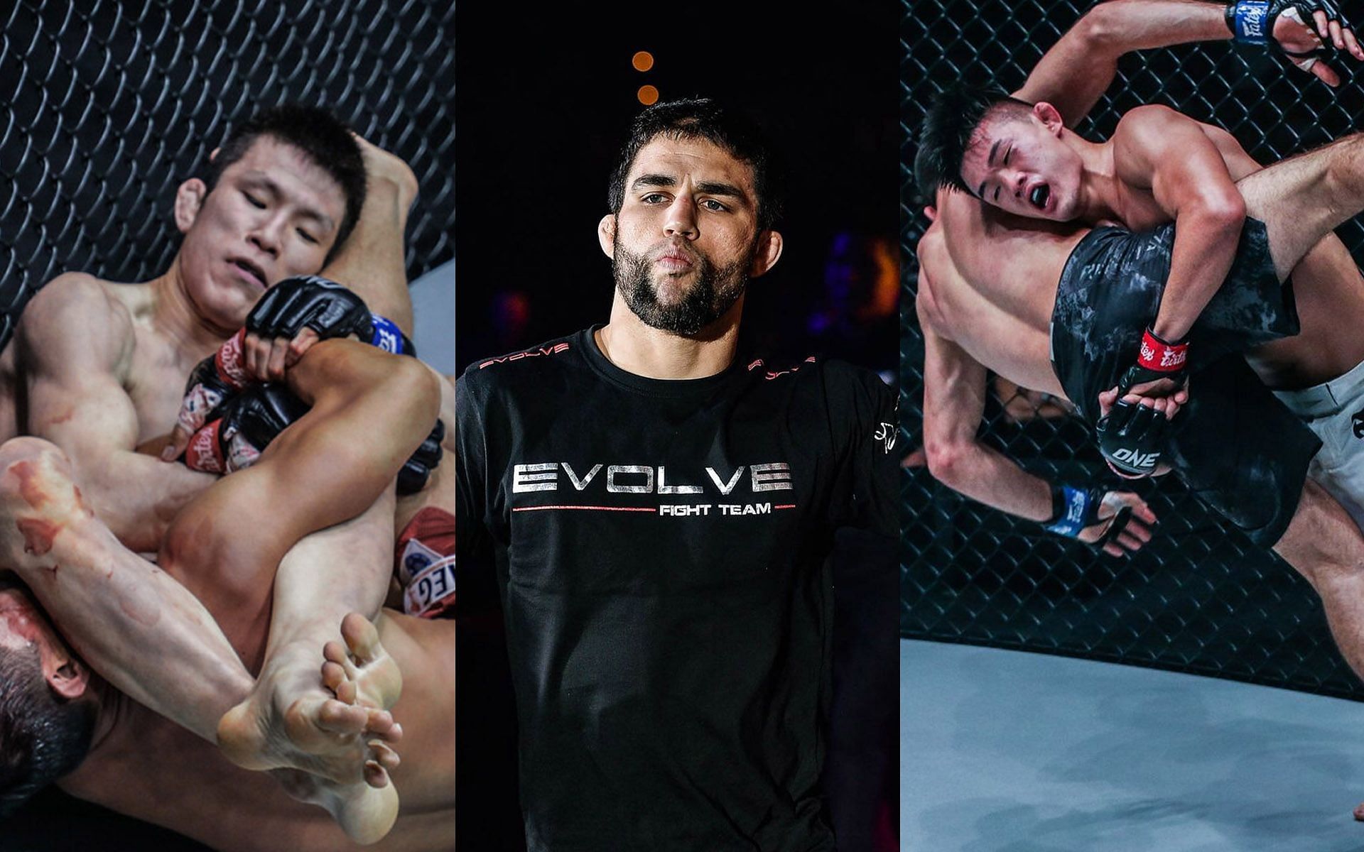 Garry Tonon (Center) believes that Shinya Aoki (Left) and Christian Lee (Right) are two of the best MMA grapplers in ONE Championship. | [Photos: ONE Championship]