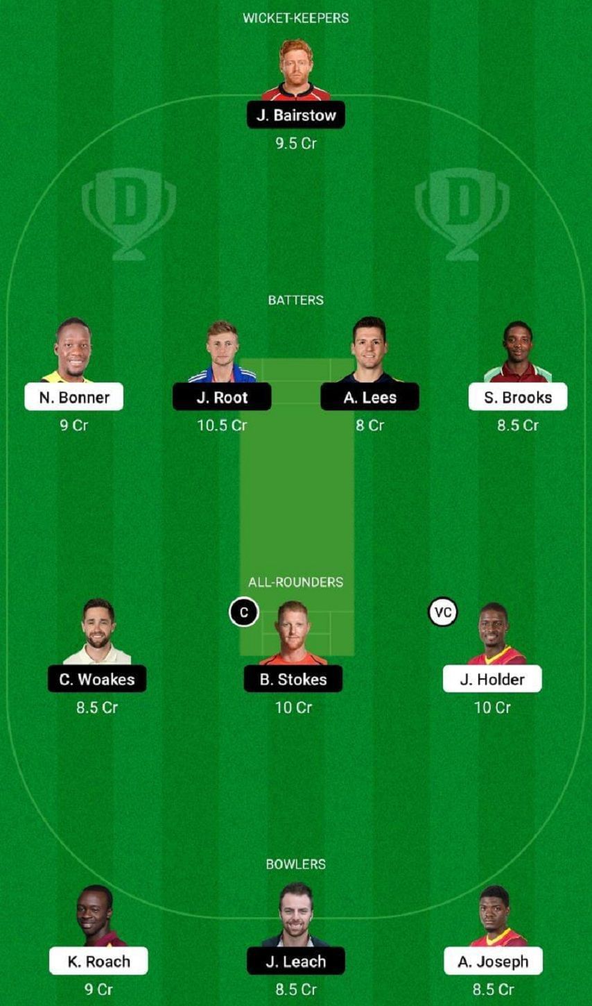 WI vs ENG Dream11 Fantasy Tip #1