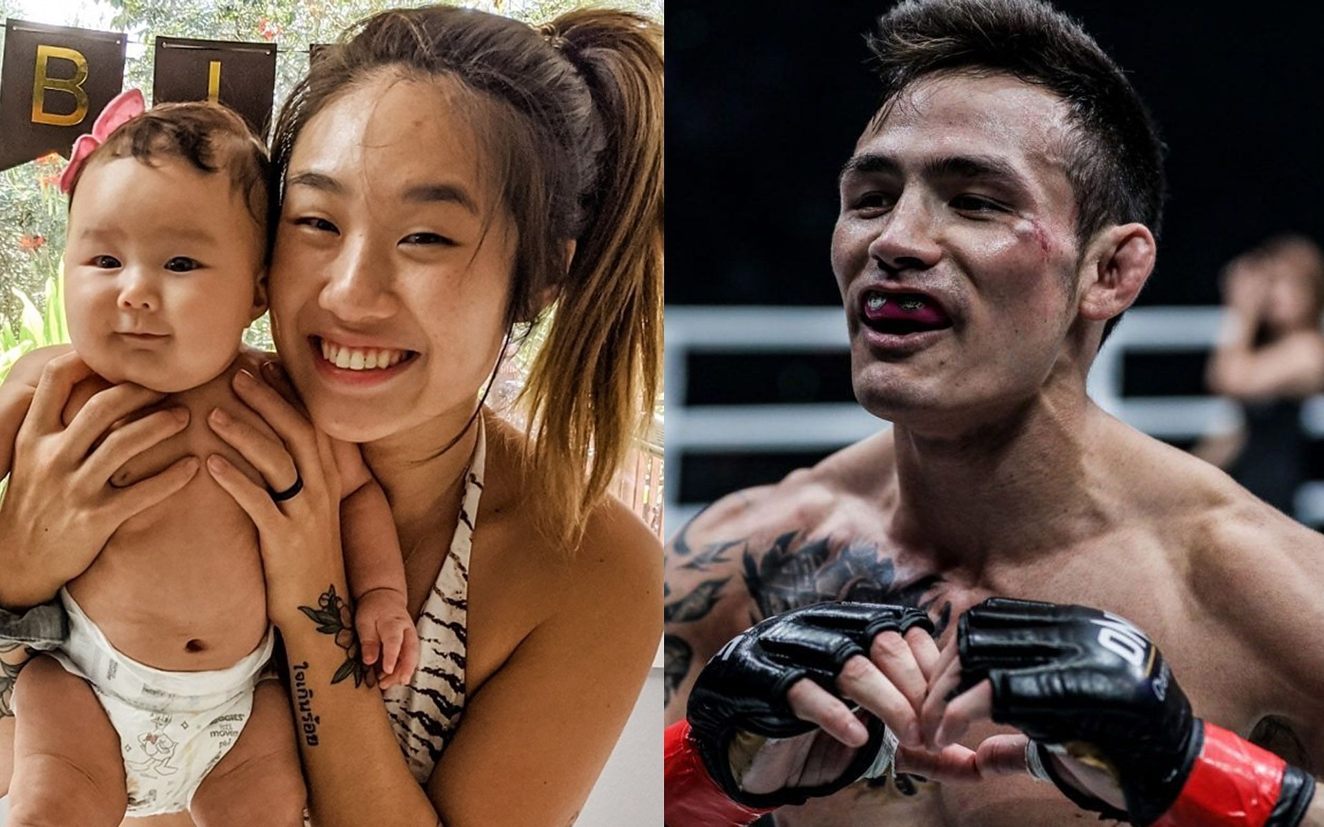 Thanh Le (R) has high praise for Angela Lee (L) training while still being a full-time mom. [Photos: ONE Championship]