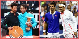 Rafael Nadal vs Roger Federer: Who has the better record against Novak Djokovic on each surface?