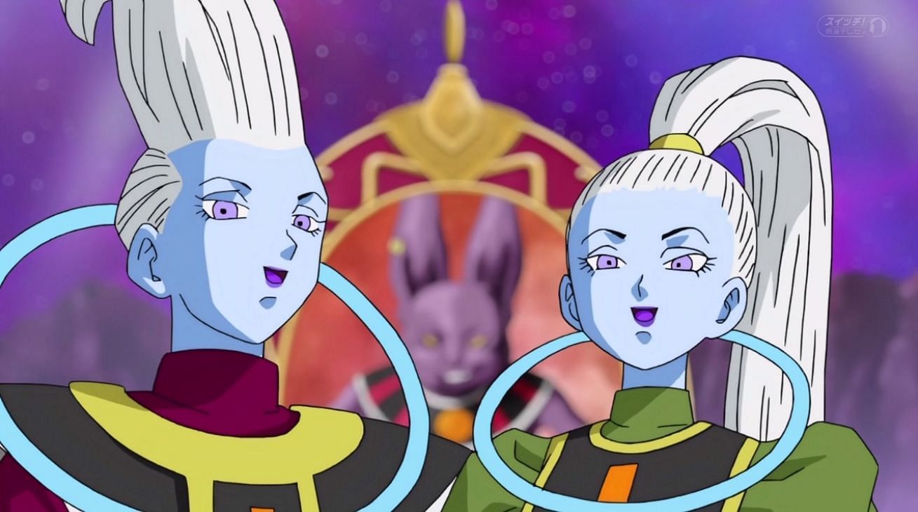 Whis and Vados as they appear in the anime &#039;Dragon Ball Super&#039; (Image via Toei Animation)
