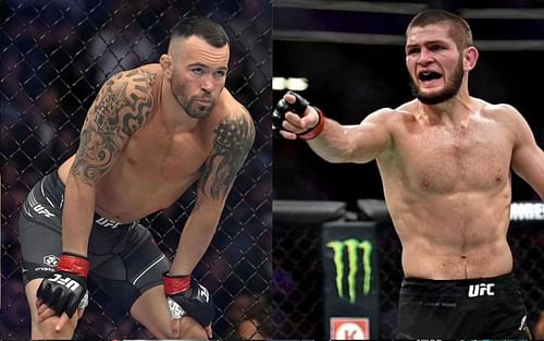 Colby Covington (left) and Khabib Nurmagomedov (right)