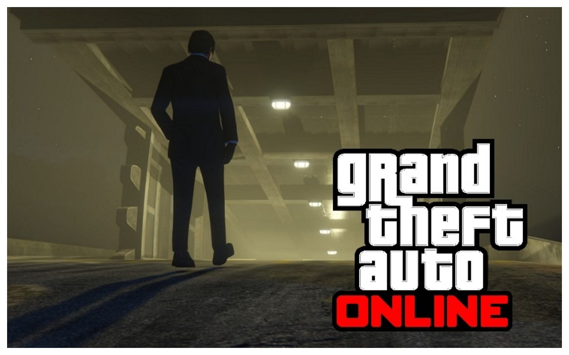 Entering a GTA Online Bunker in the dead of night (Image via Sportskeeda)