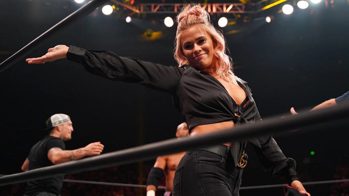 VanZant during one of the segments she was involved with before signing with AEW.