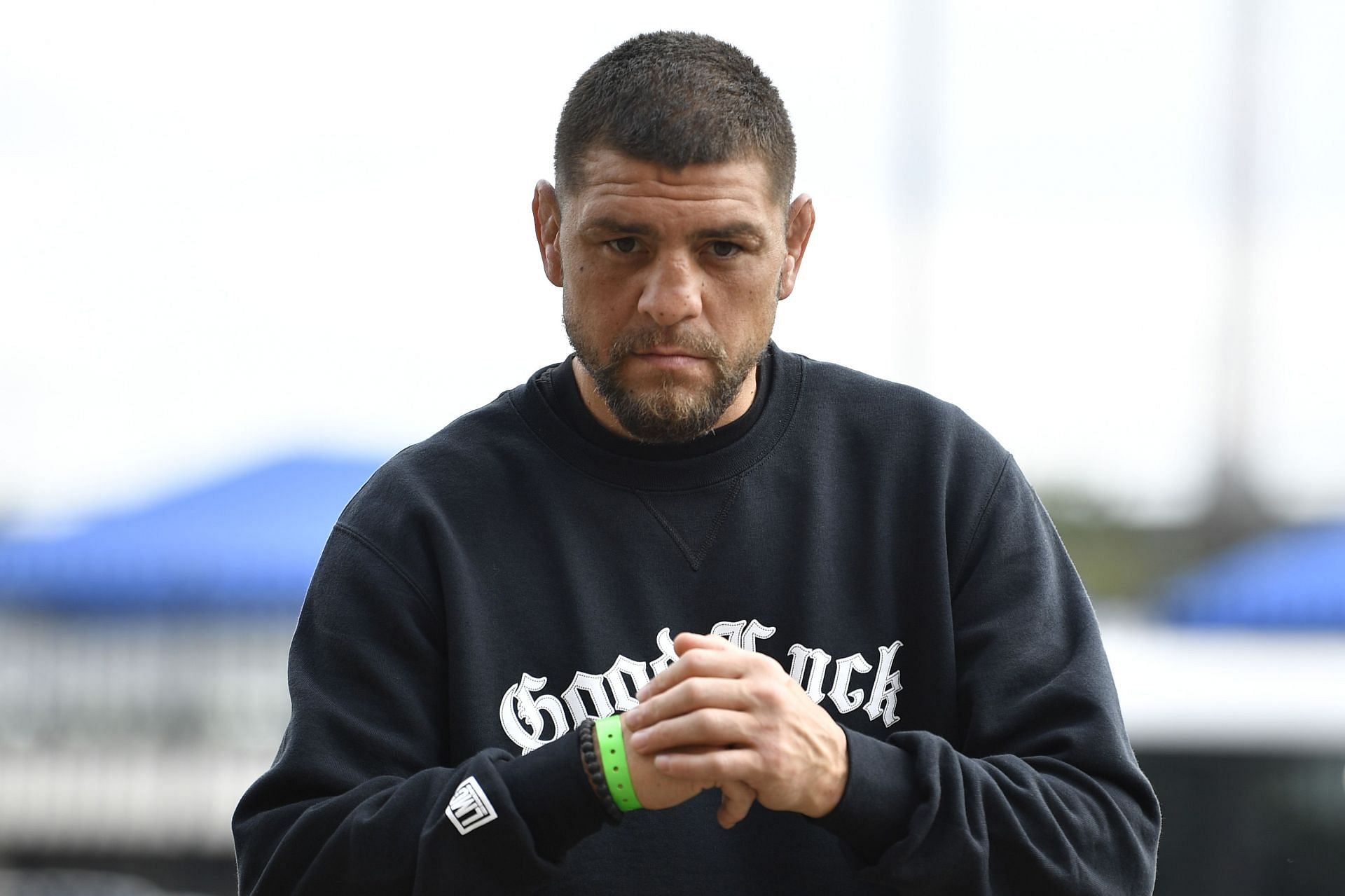 Hours after facing him in the octagon, Nick Diaz brawled with Joe Riggs in the hospital