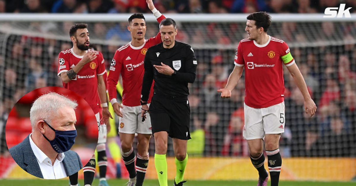 Red Devils players react during a match; [inset] Ally McCoist.