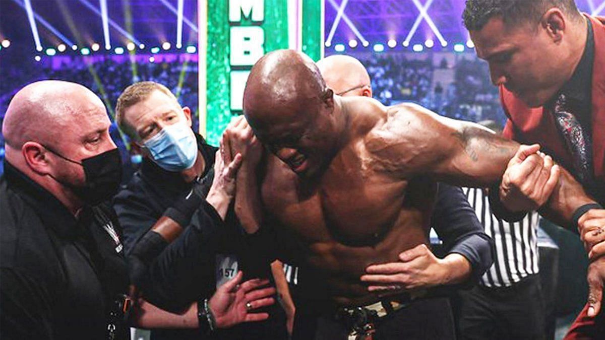 Bobby Lashley suffered an injury at WWE Elimination Chamber.