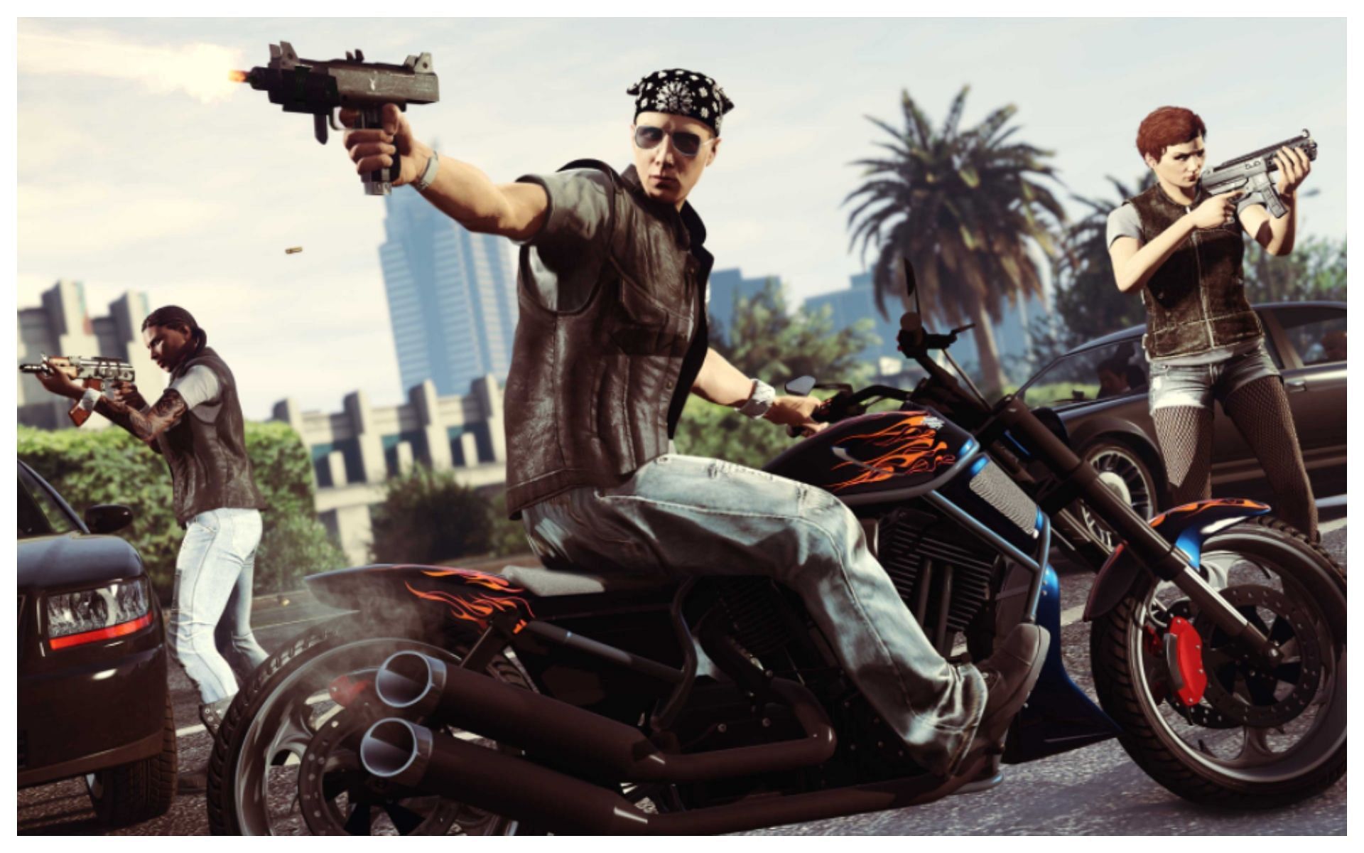 Perhaps a new career as a biker is what some players want (Image via Rockstar Games)