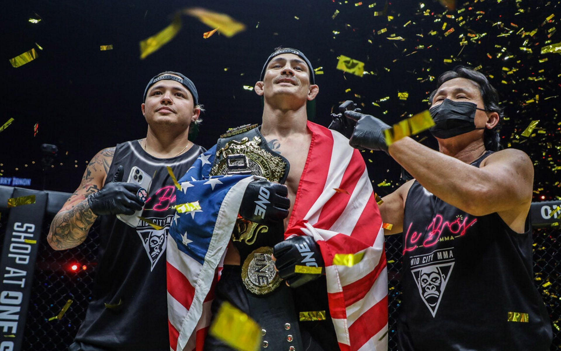 Thanh Le (Center) is looking for more gold after defending his crown at ONE: Lights Out. [Photo: ONE Championship]