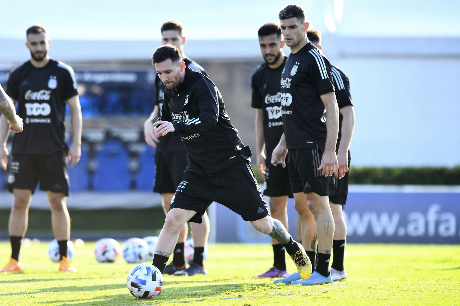 Lionel Messi is currently with the Argentina national team.