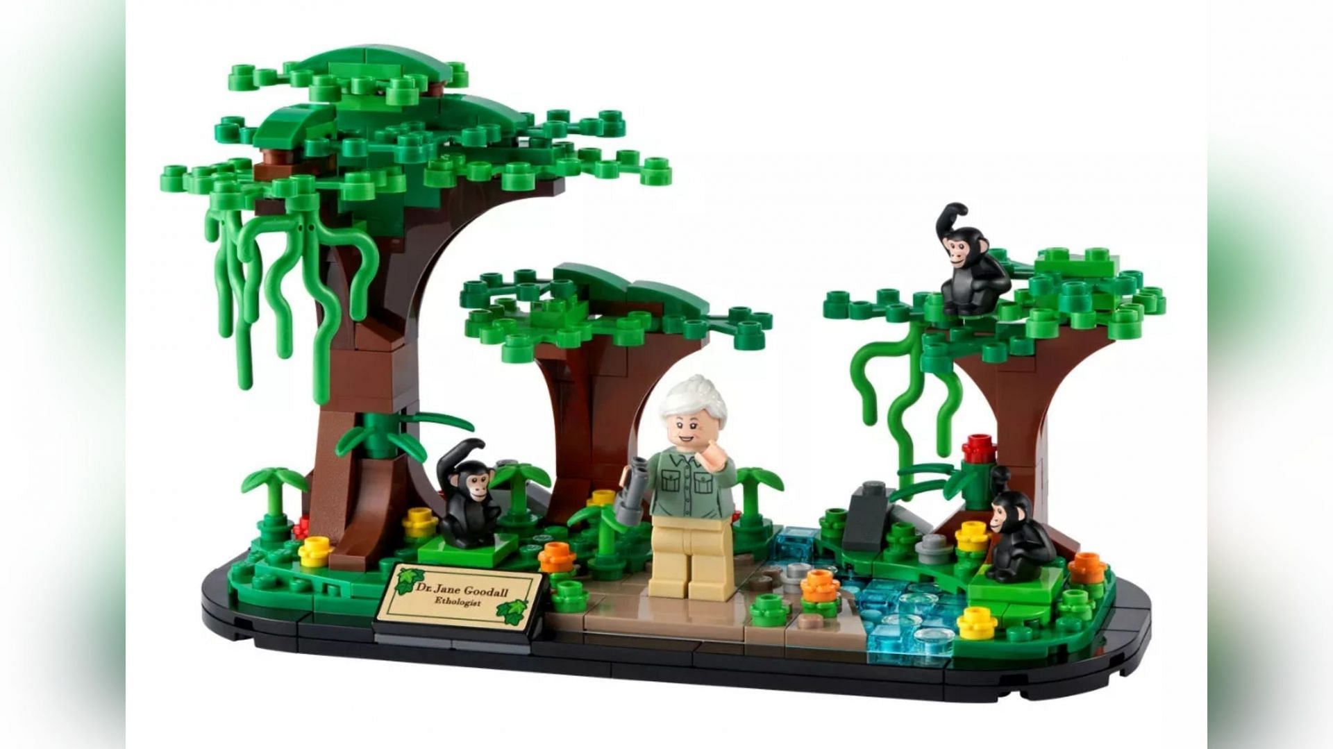 Jane Goodall themed LEGO set is available until March 15, 2022 (Image via LEGO)