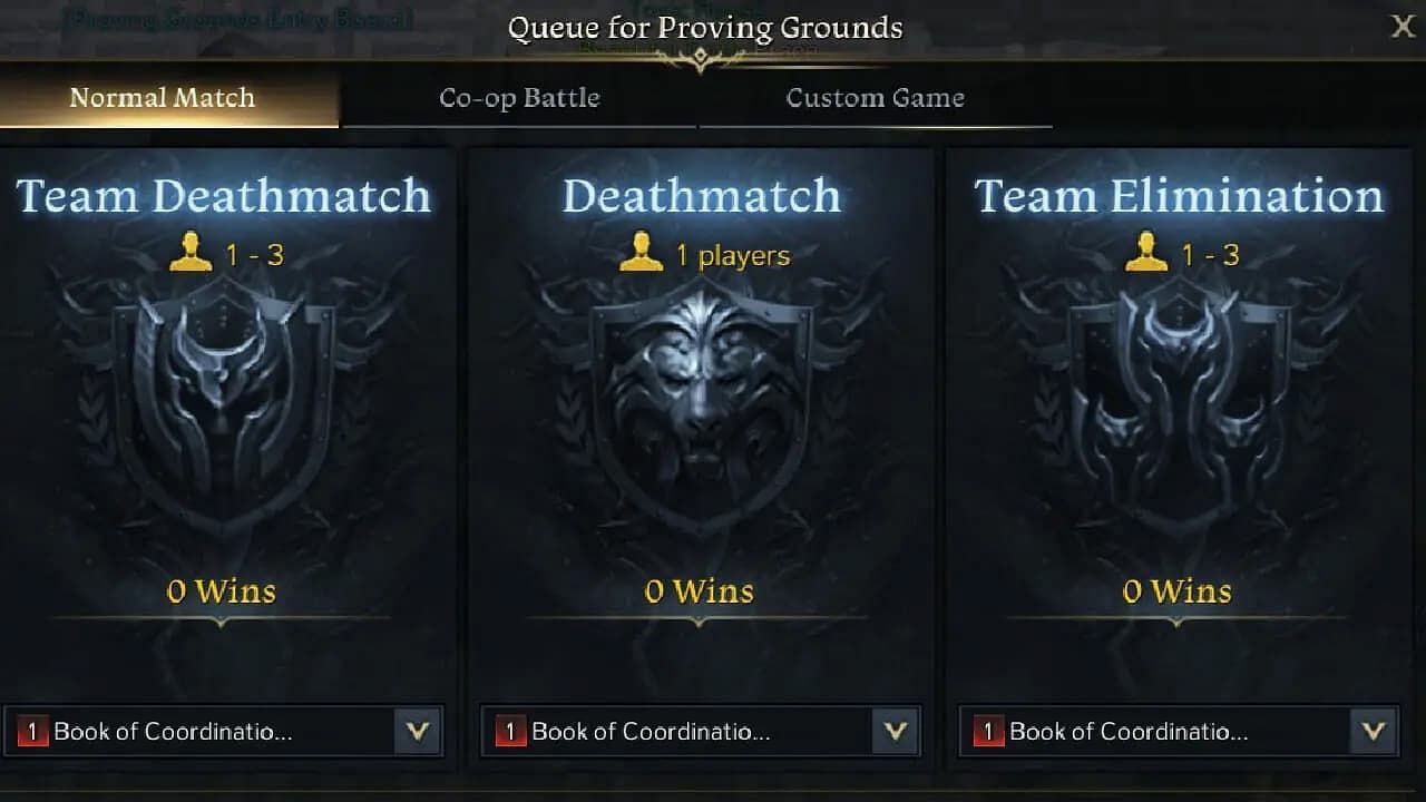 The different PVP modes allow for Book of Coordination access (Image via Smilegate)