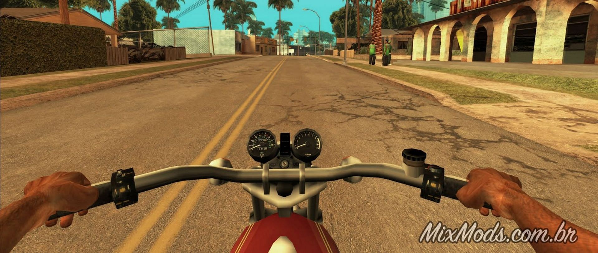 An example of 1st Person POV in GTA San Andreas (Image via MixMods.com.br)