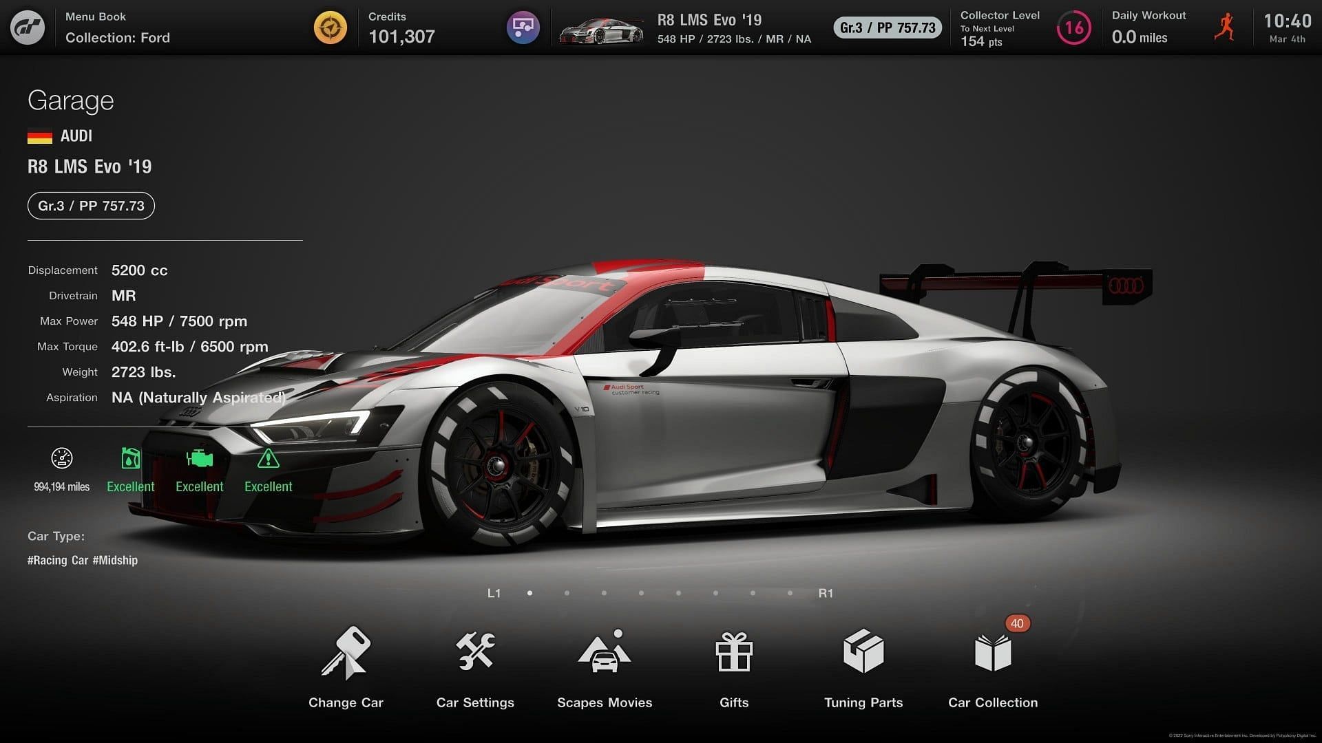 While not a road car, the Audi R8 LMS Evo &#039;19 is not to be slept on (Image via Sony)