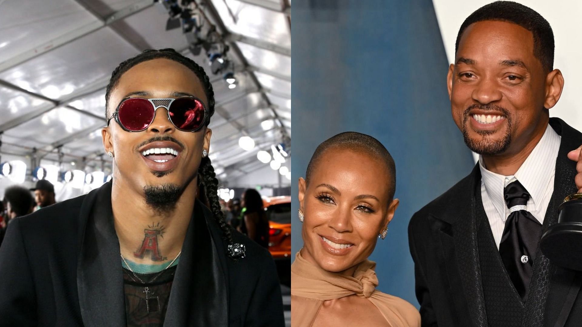 August Alsina posted a cryptic message about peace following Will Smith and Chris Rock&#039;s slapping incident at the Oscars 2022 (Image via Bennett Raglin/Getty Images)