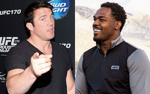 Chael Sonnen (L) via Getty and Jon Jones (R) via Instagram @jonnybones