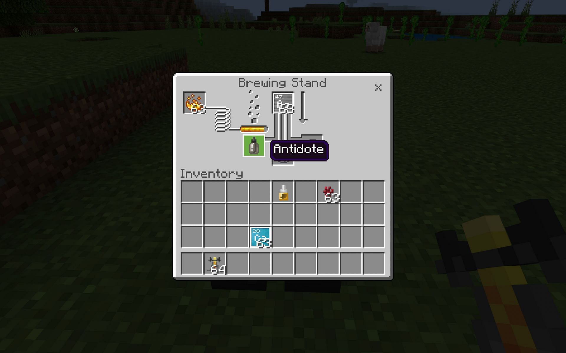 Players can create antidote to cure poison effects on their characters (Image via Minecraft)