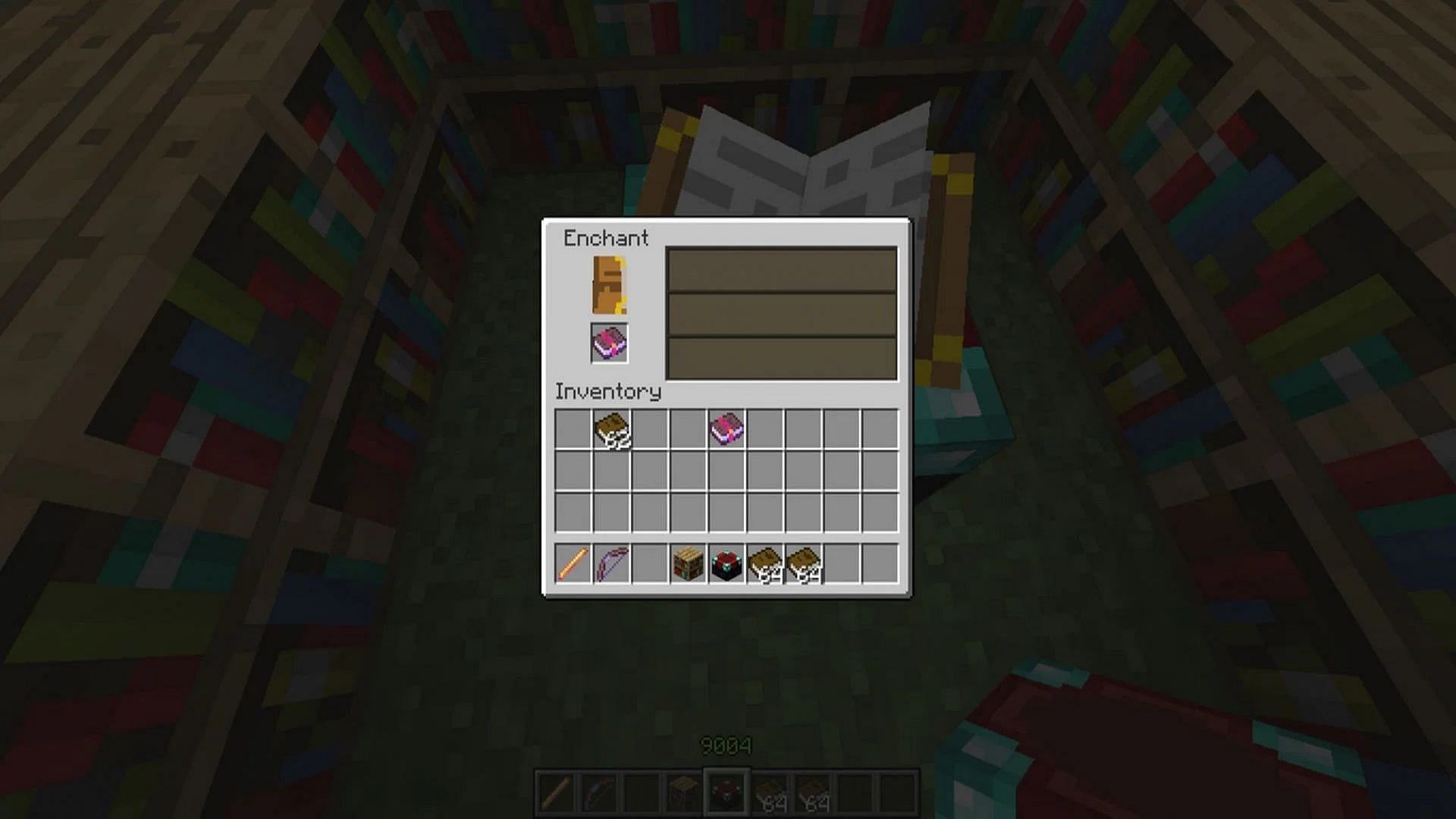 The enchanting table interface (Image via Mojang)