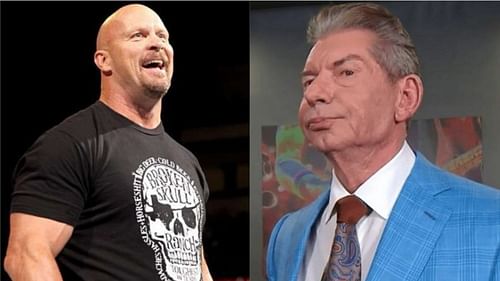 The Texas Rattlesnake (left) and Mr. McMahon (right)