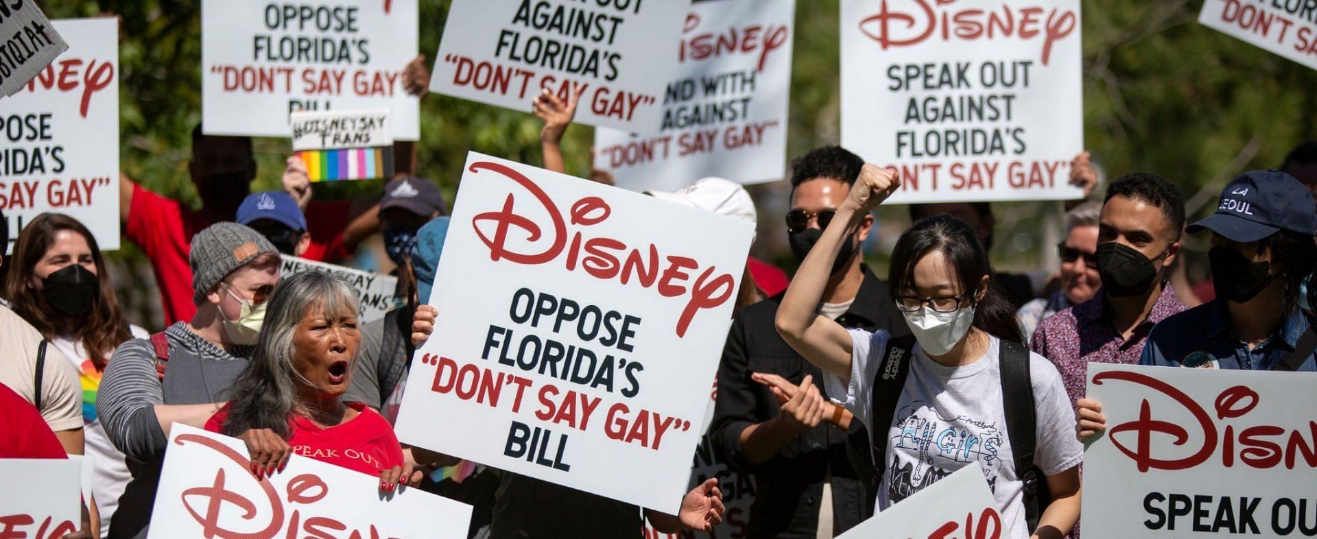 Florida&#039;s &quot;Don&#039;t Say Gay&quot; bill has faced widespread criticism (Image via Alisha Jucevic/Getty Images)