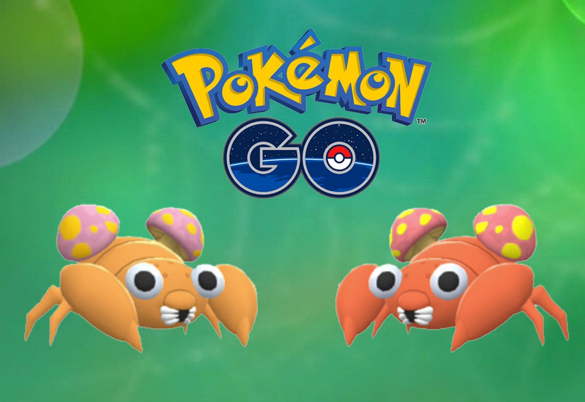 Paras and its shiny form rendered in-game (Image via Niantic)