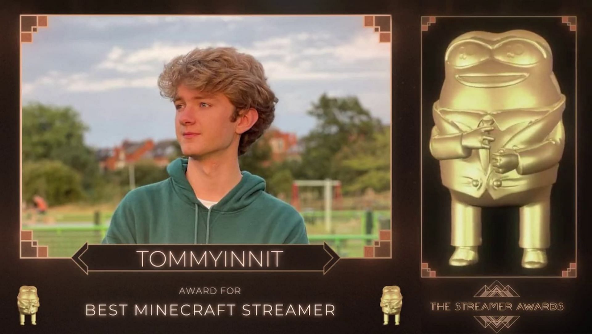 TommyInnit wins the award (Image via The Streamer Awards)