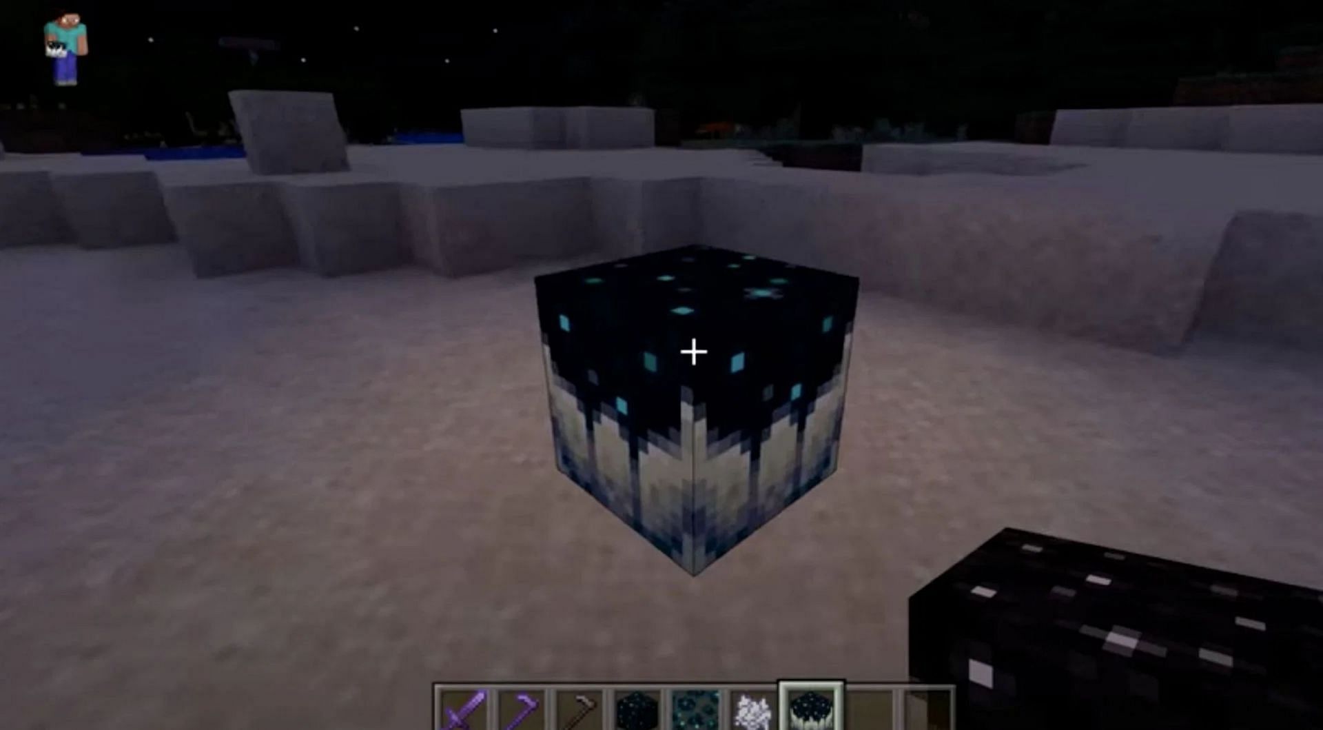 A sculk catalyst placed in Creative Mode where it normally wouldn&#039;t be found (Image via Mojang)