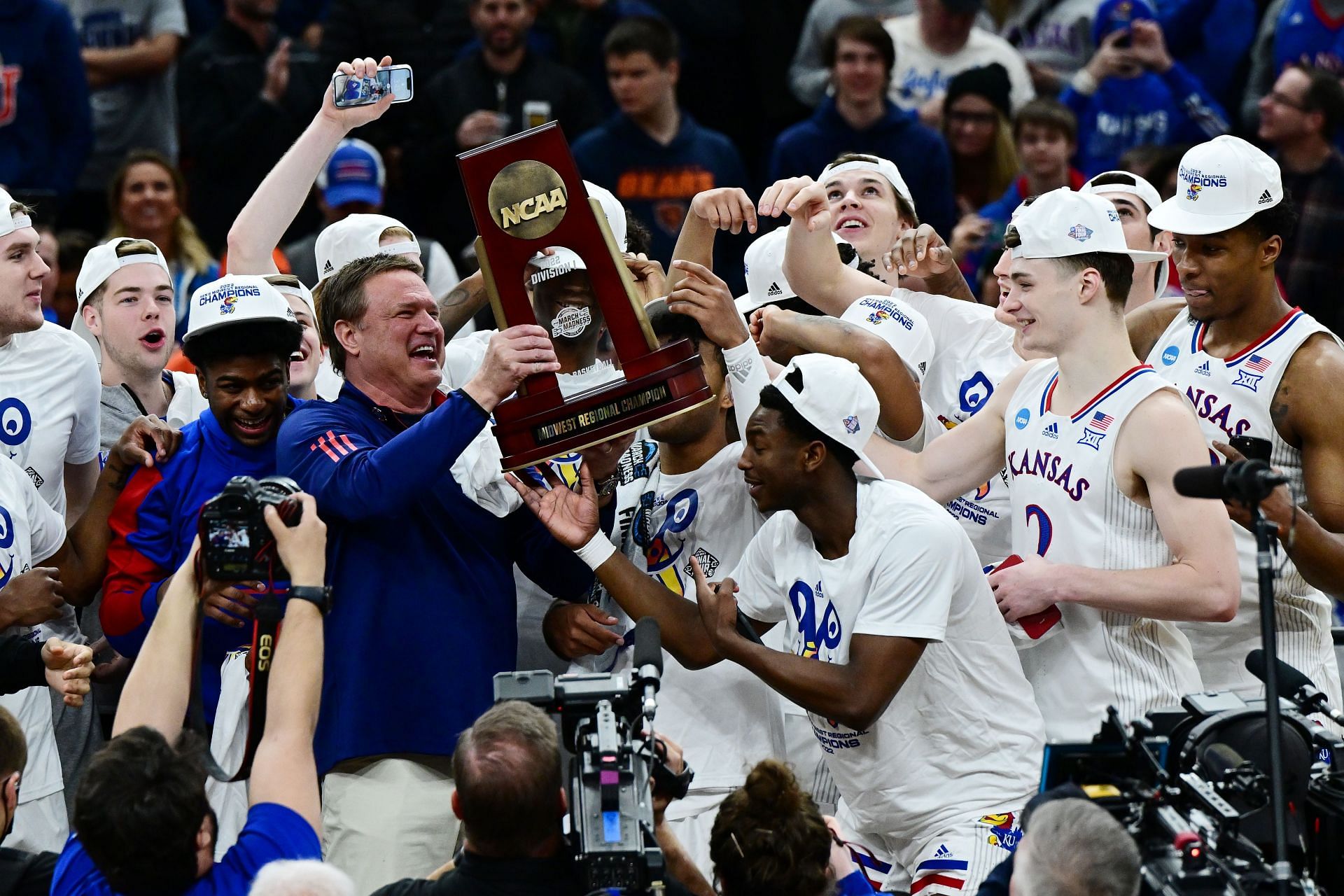 Bill Self and the Kansas Jayhawks won the Midwest Region to reach the Final 4.