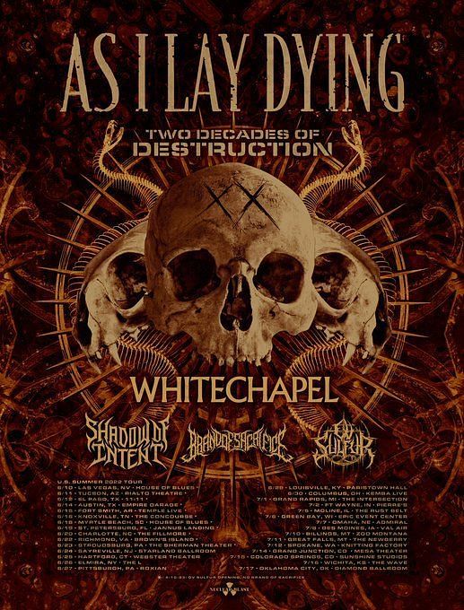 As I Lay Dying Tour 2022 tickets Where to buy, price, dates