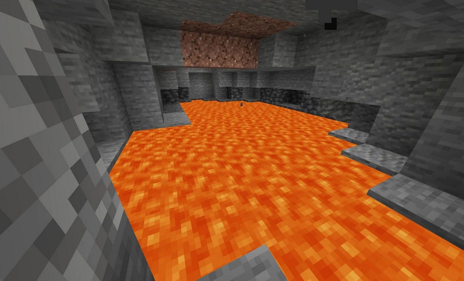 Lava usually makes a sound (Image via Minecraft Wiki)