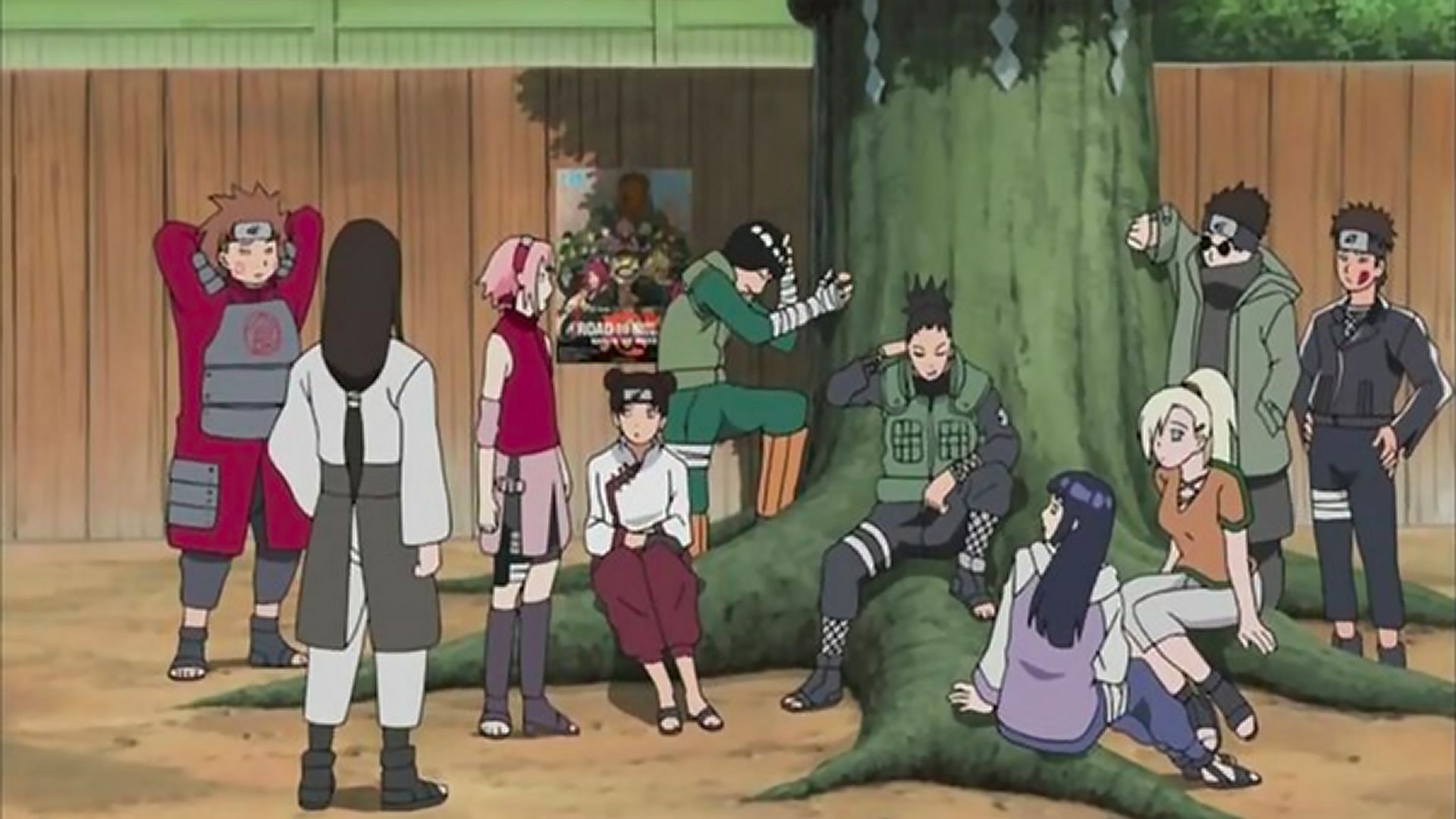 Naruto movie poster in the background (Image via Pierrot)