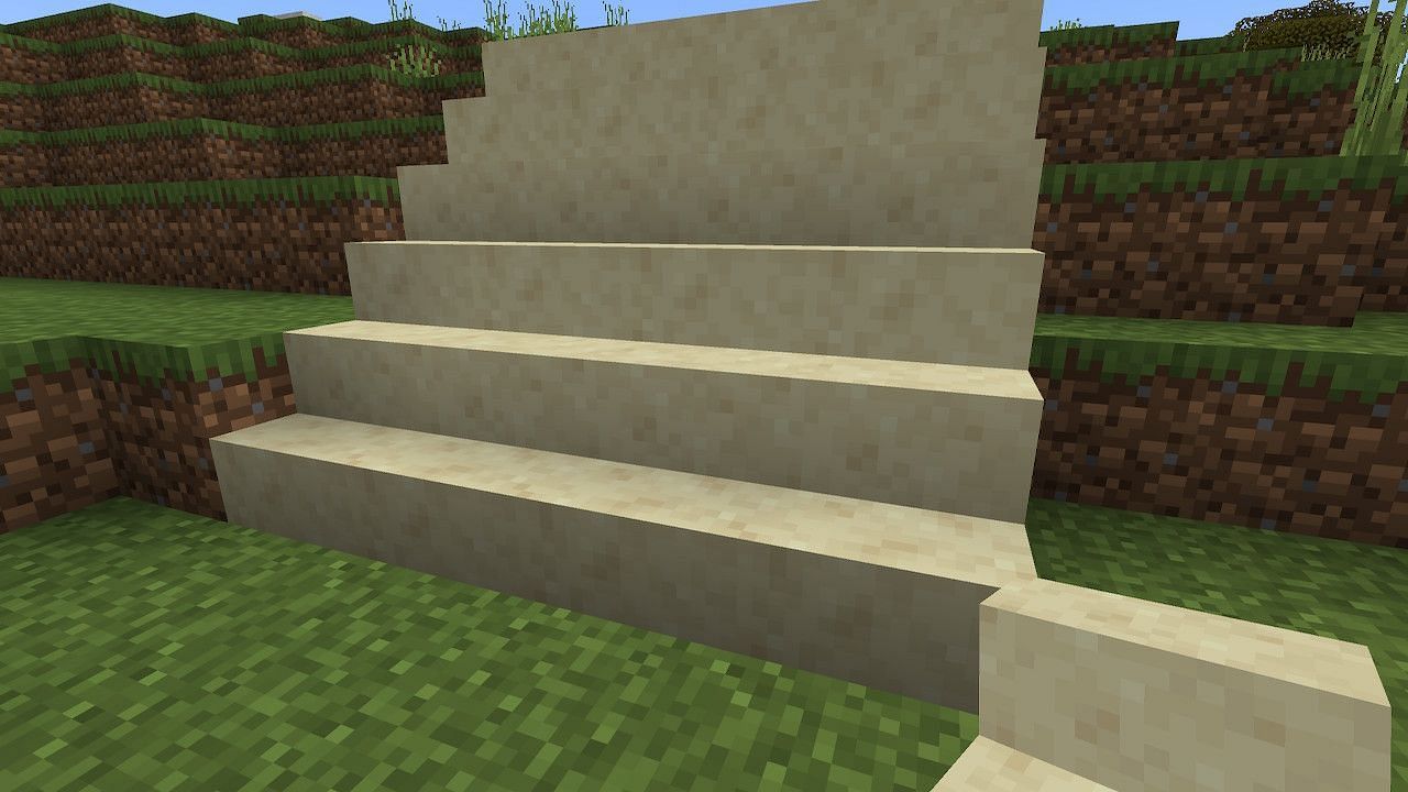 Smooth sandstone blocks have a nice smooth finish (Image via Minecraft)