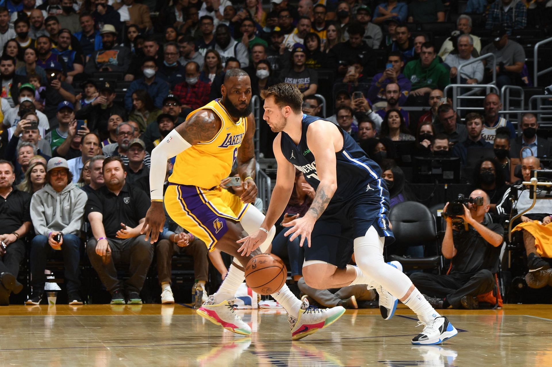 Luka Doncic was unstoppable in the crucial moments against LeBron James in carrying the Dallas Mavericks past the LA Lakers. [Photo: TechiAzi]