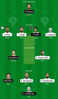 Dream11 Team for Qurum Thunders vs Amerat Royals - Oman D10 2022.