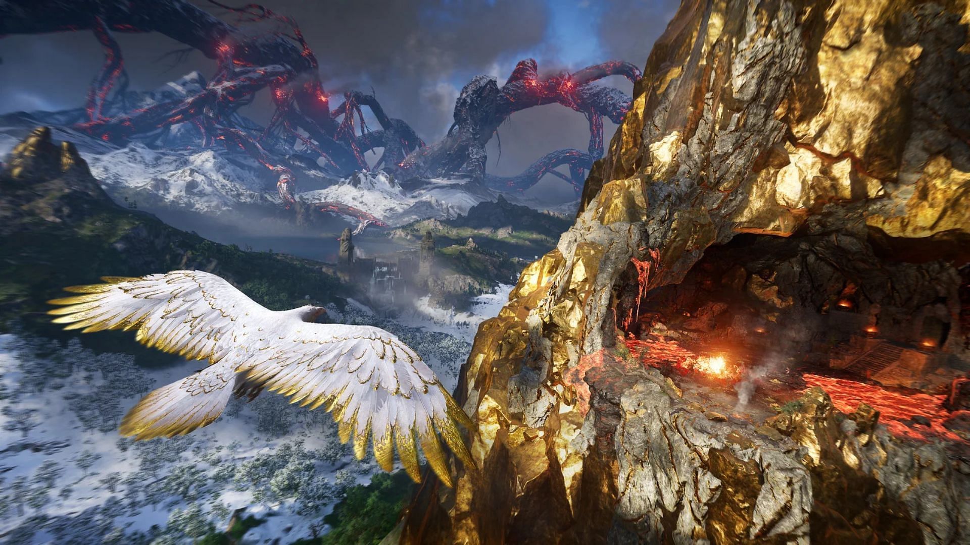 El poder del cuervo en los albores de Ragnarok (Imagen a través de Ubisoft)