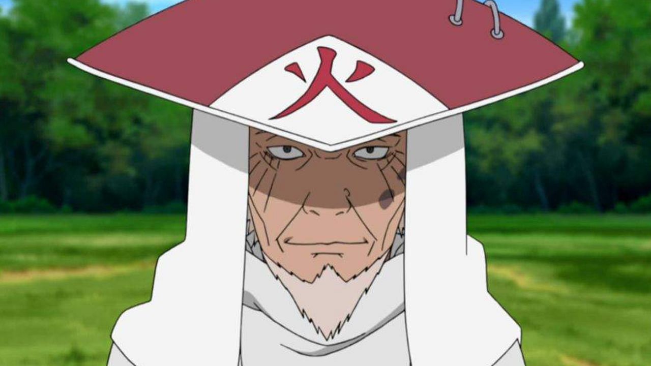 Hiruzen, as seen in the anime Naruto (Image via Sportskeeda)