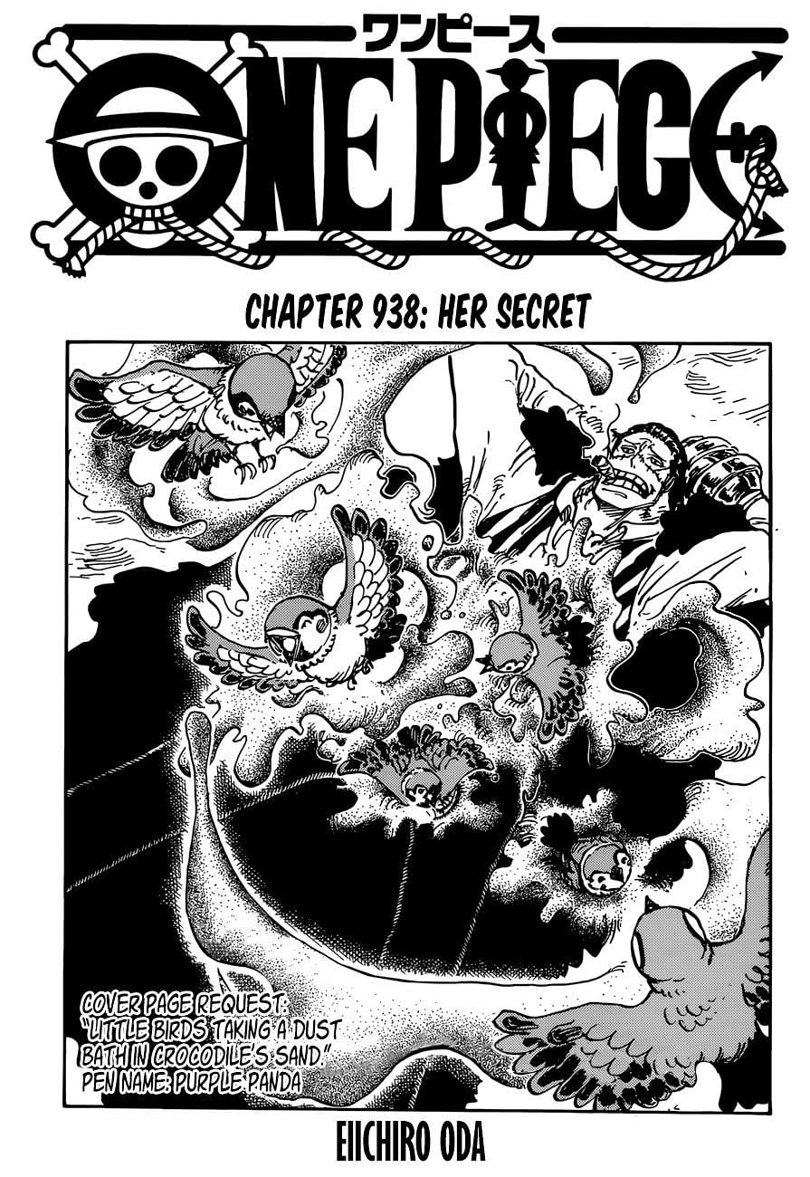 The unofficial translation of One Piece Chapter 938’s cover page (Image via onepiecechapters)