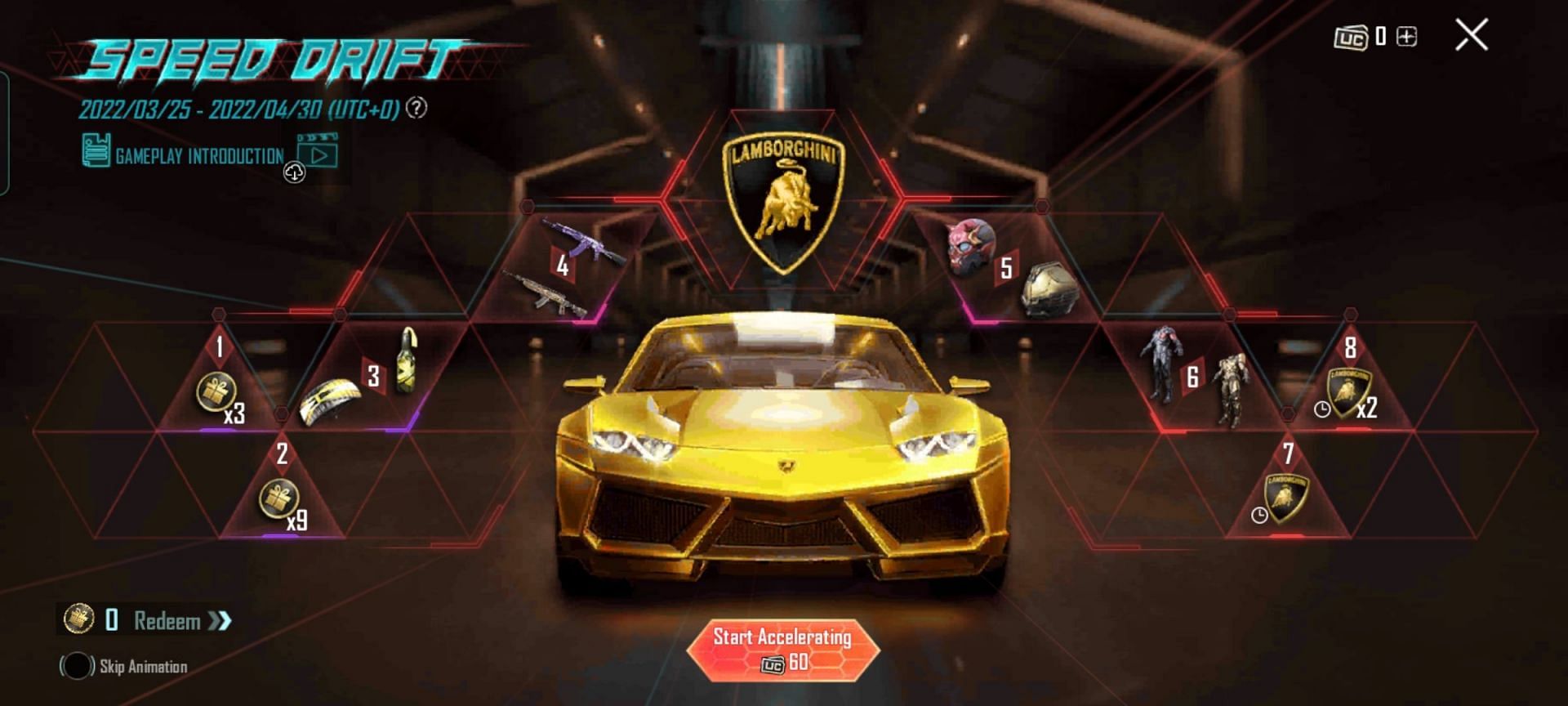 The new Speed Drift event in the game (Image via Krafton)