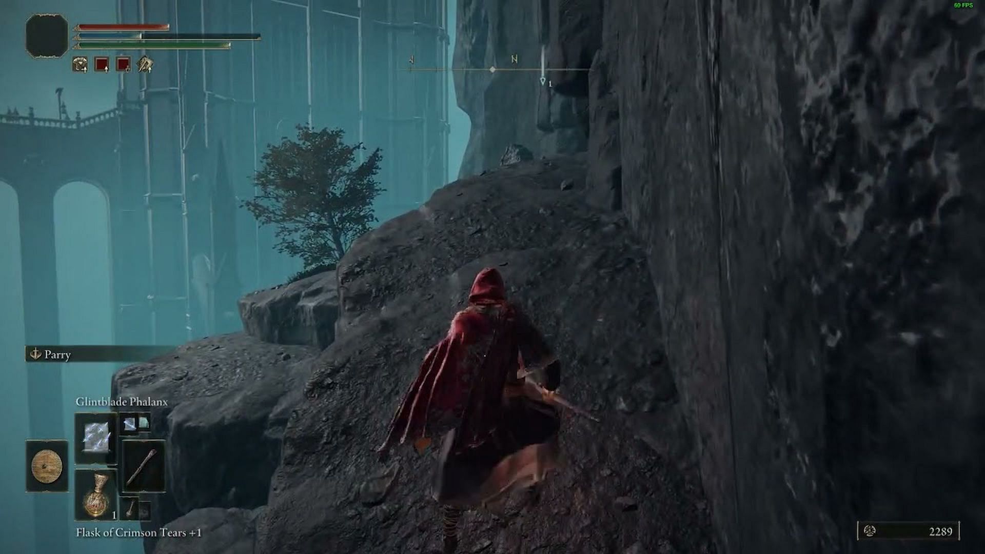 Players can find the Marionette Soldier Ashes by dropping down onto a ledge and entering a cave (Image via Sipder/YouTube)