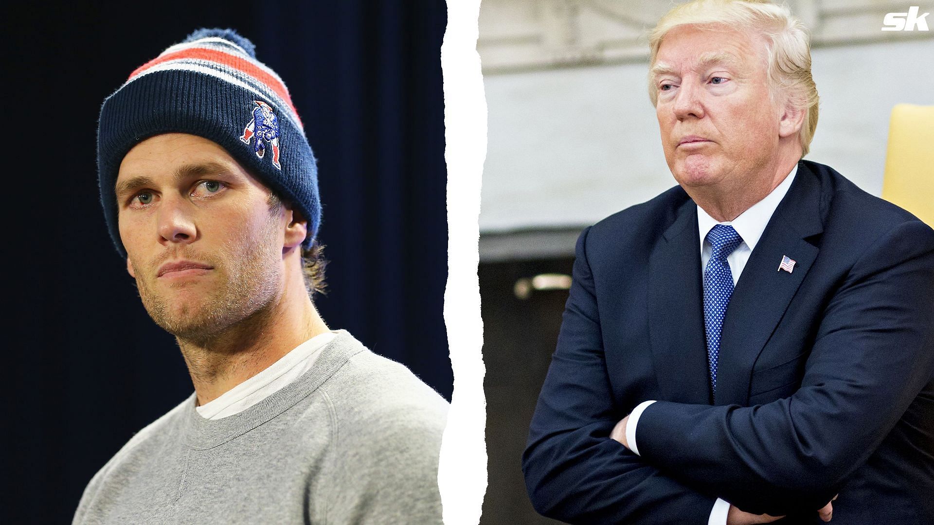 Former quarterback Tom Brady and former President Donald Trump