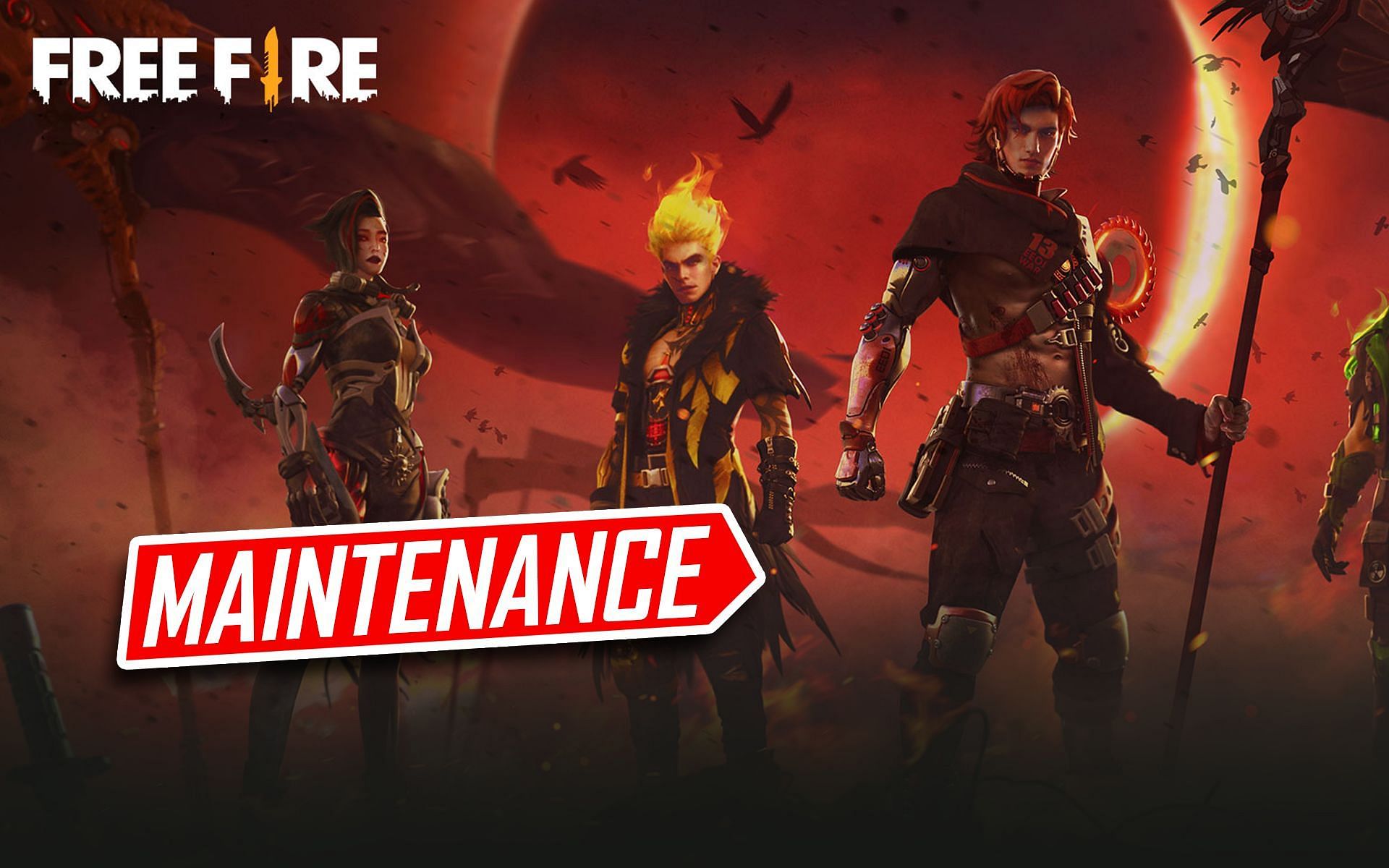 The Free Fire servers are down for maintenance (Image via Sportskeeda)