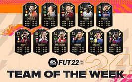 FIFA 22 Ultimate Team: Full list of Team Of The Week 24 (TOTW 24) cards revealed in FUT 22
