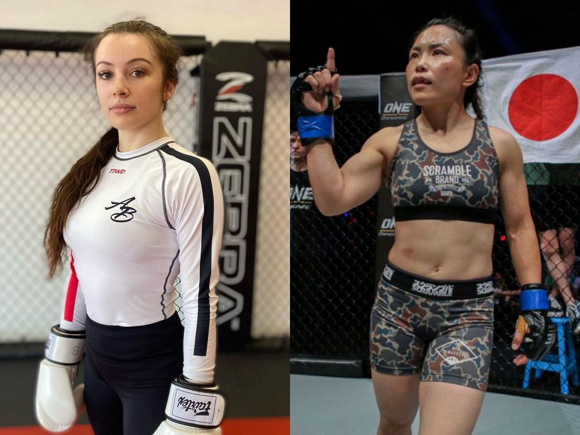Danielle Kelly (left) and Mei Yamaguchi (right). [Photo: Instagram @daniellekellybjj // ONE Championship]
